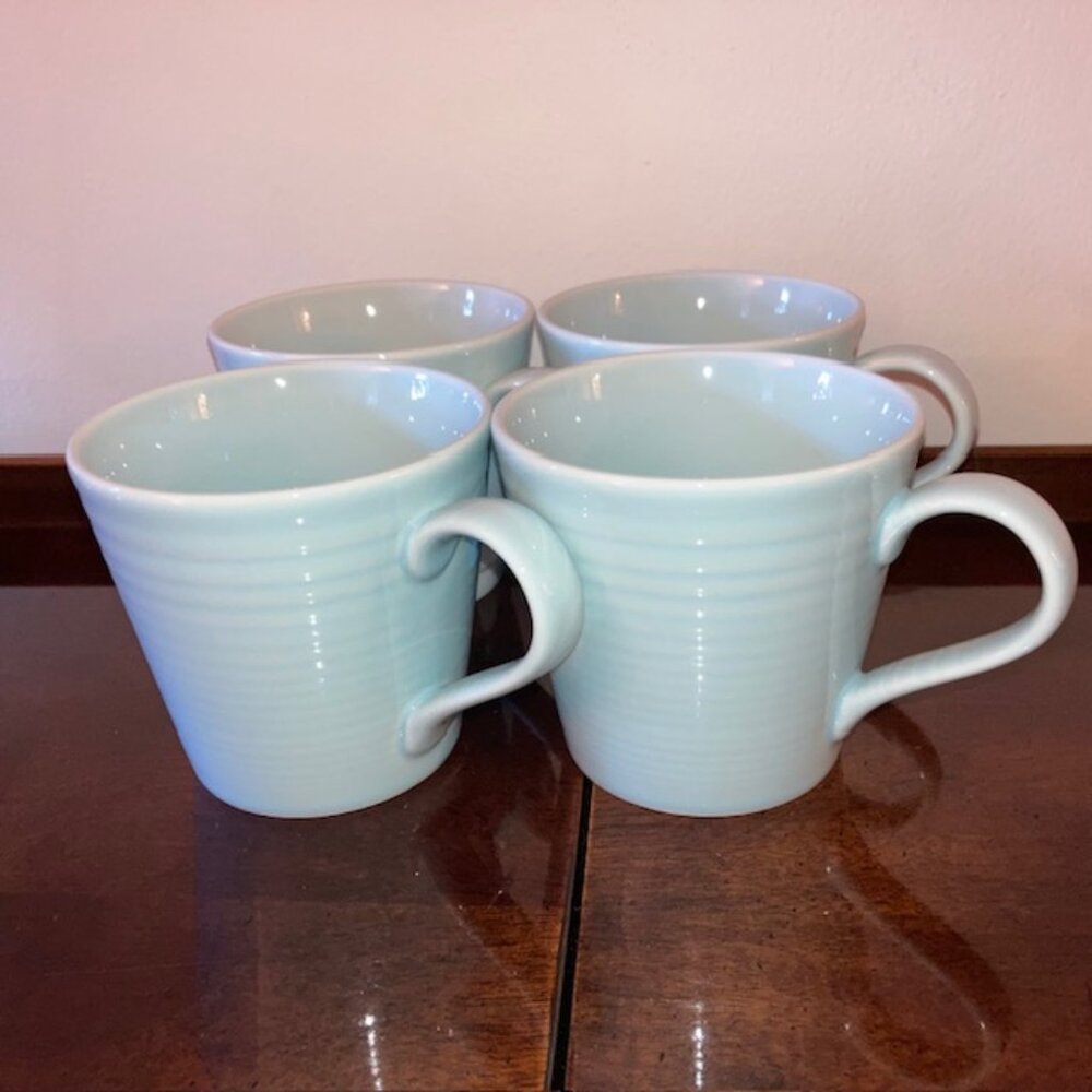 Set of 4 Royal Doulton Gordon Ramsay Maze Blue Mugs